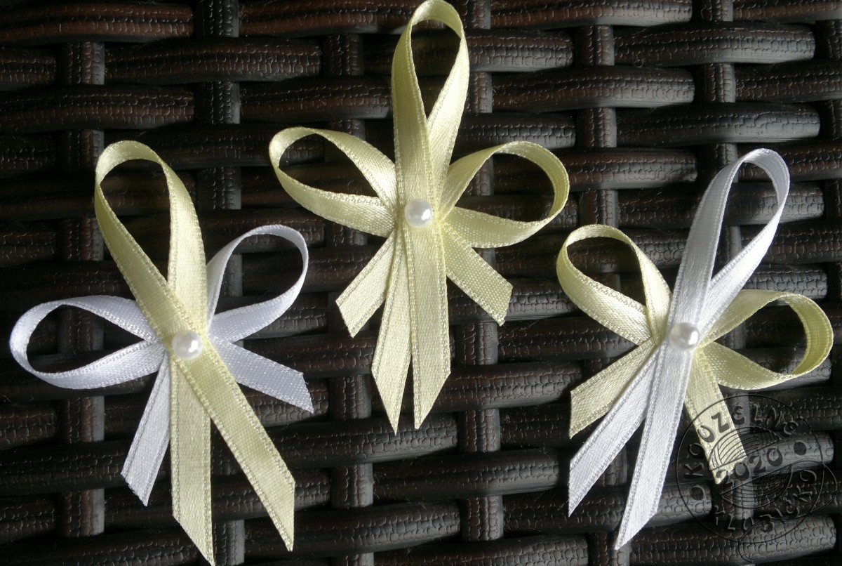 Svatební vývazek světle žlutá