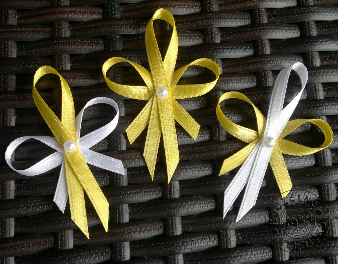 Svatební vývazek žlutá