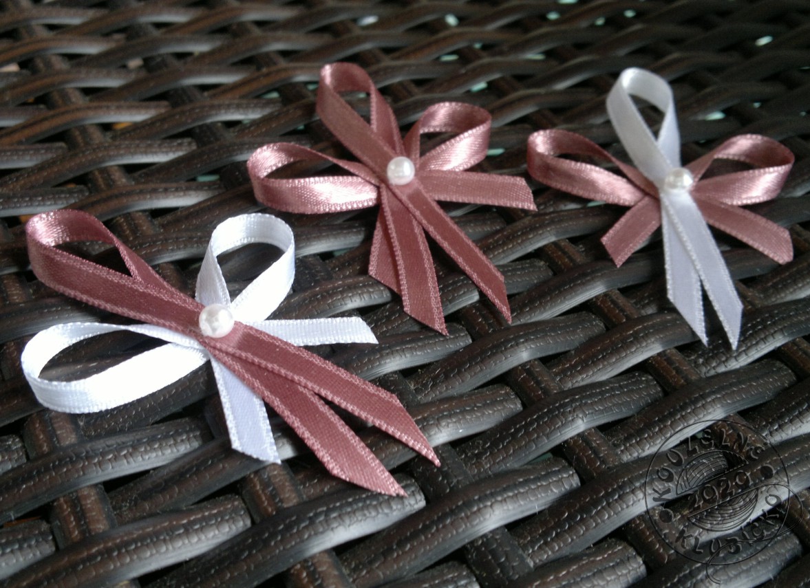 Svatební vývazek  hnědorůžový