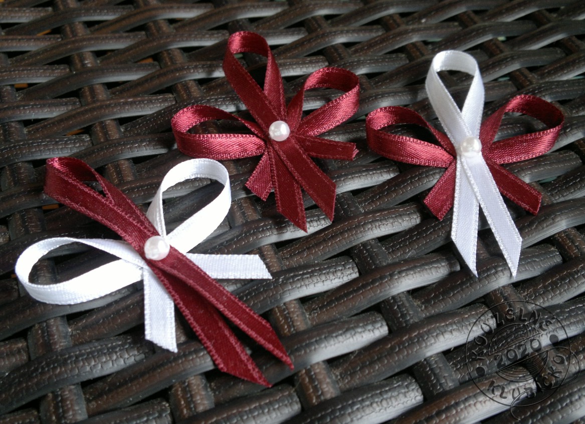 Svatební vývazek vínová