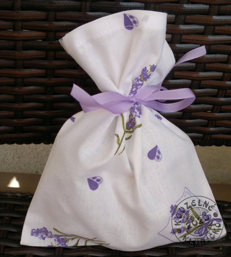 Sáčky se vzorem Levandule na bílé  - větší