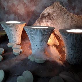 Betonový svícen sada "Vroubek"