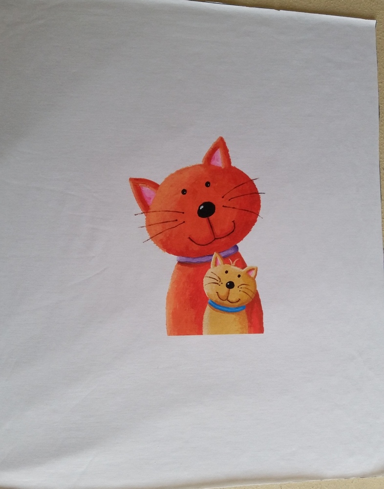 Panel z úpletu - Kočky