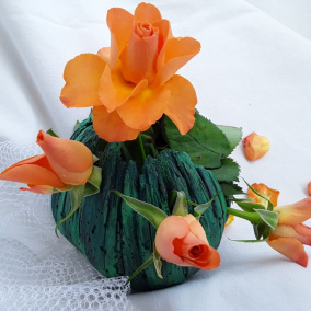 Beton-skořepina s dírkami  "Zelená+černá"