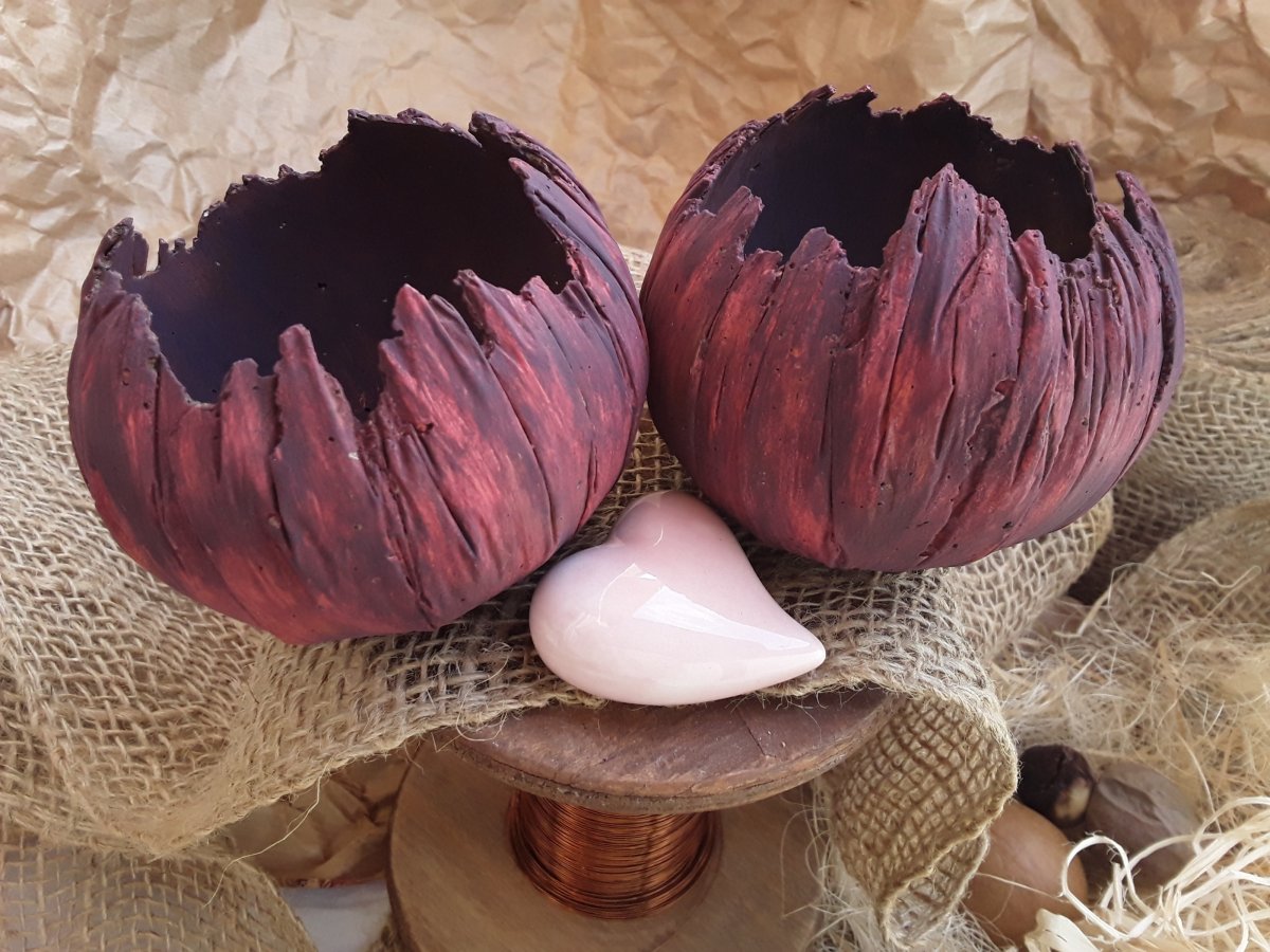 Betonový svícen skořepina  