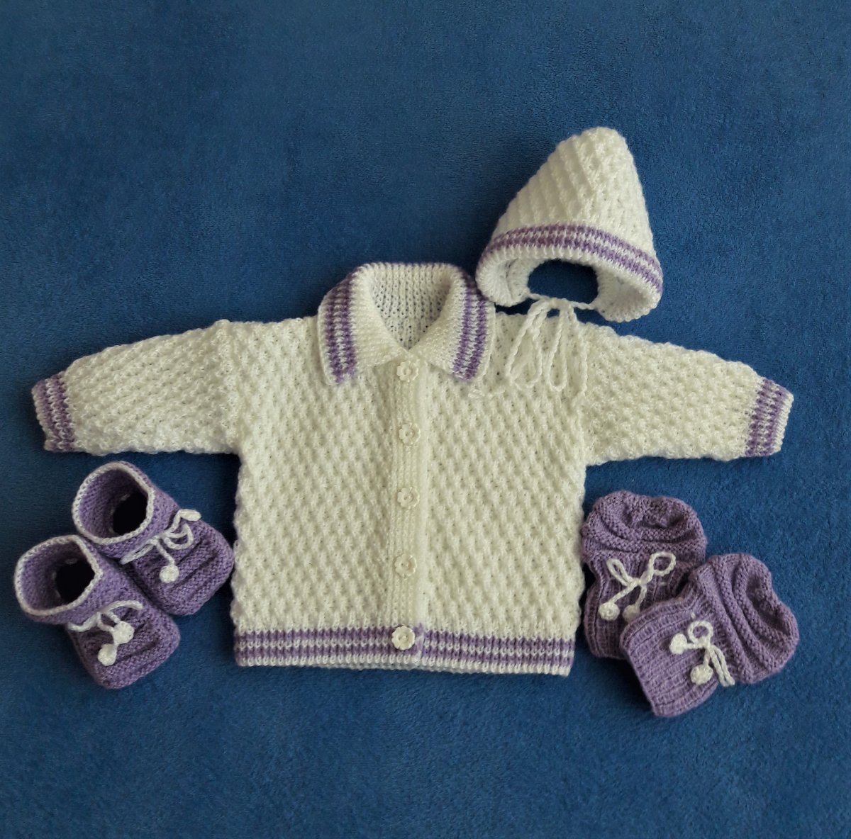 kojenecká soupravička pletená