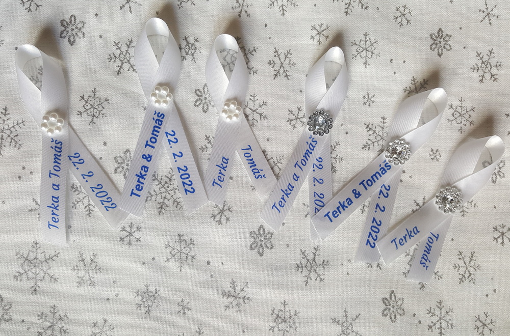 Vývazky se jménem na přání - modrý