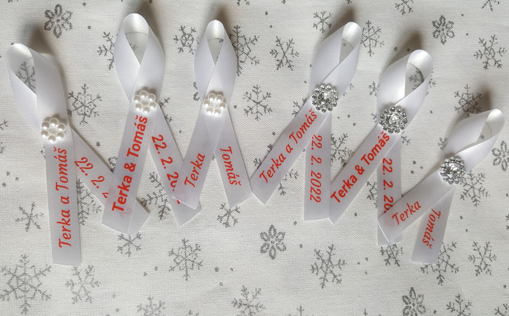 Vývazky se jménem na přání - červený