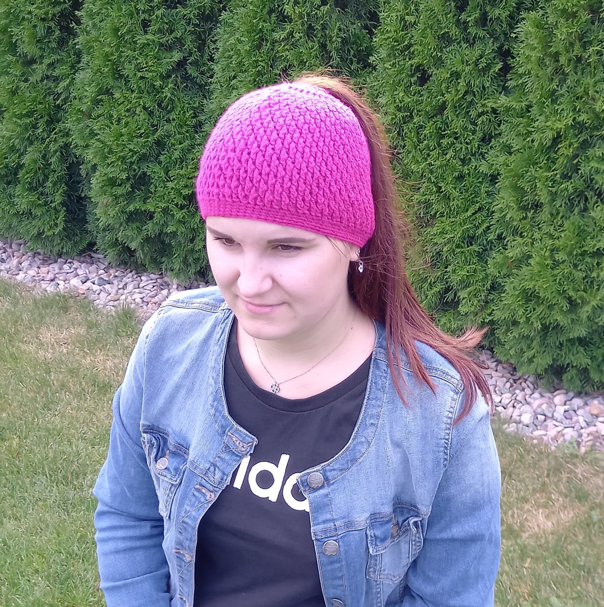 Háčkovaná čepka na culík