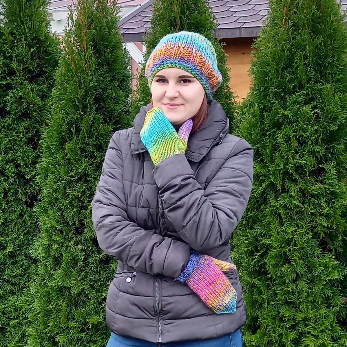 Souprava čepice a rukavic