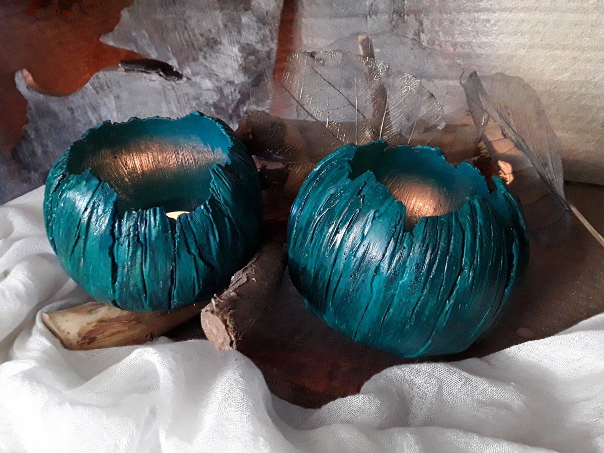 Betonový svícen skořepina 