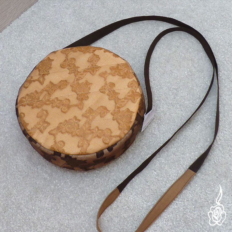 Kulatá kabelka - Zlatohnědá