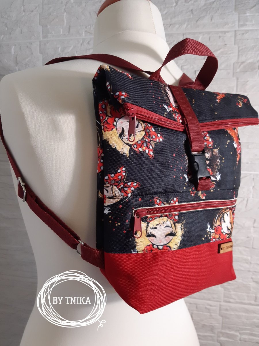 Batoh malý - panenky s mašlí - FLIP