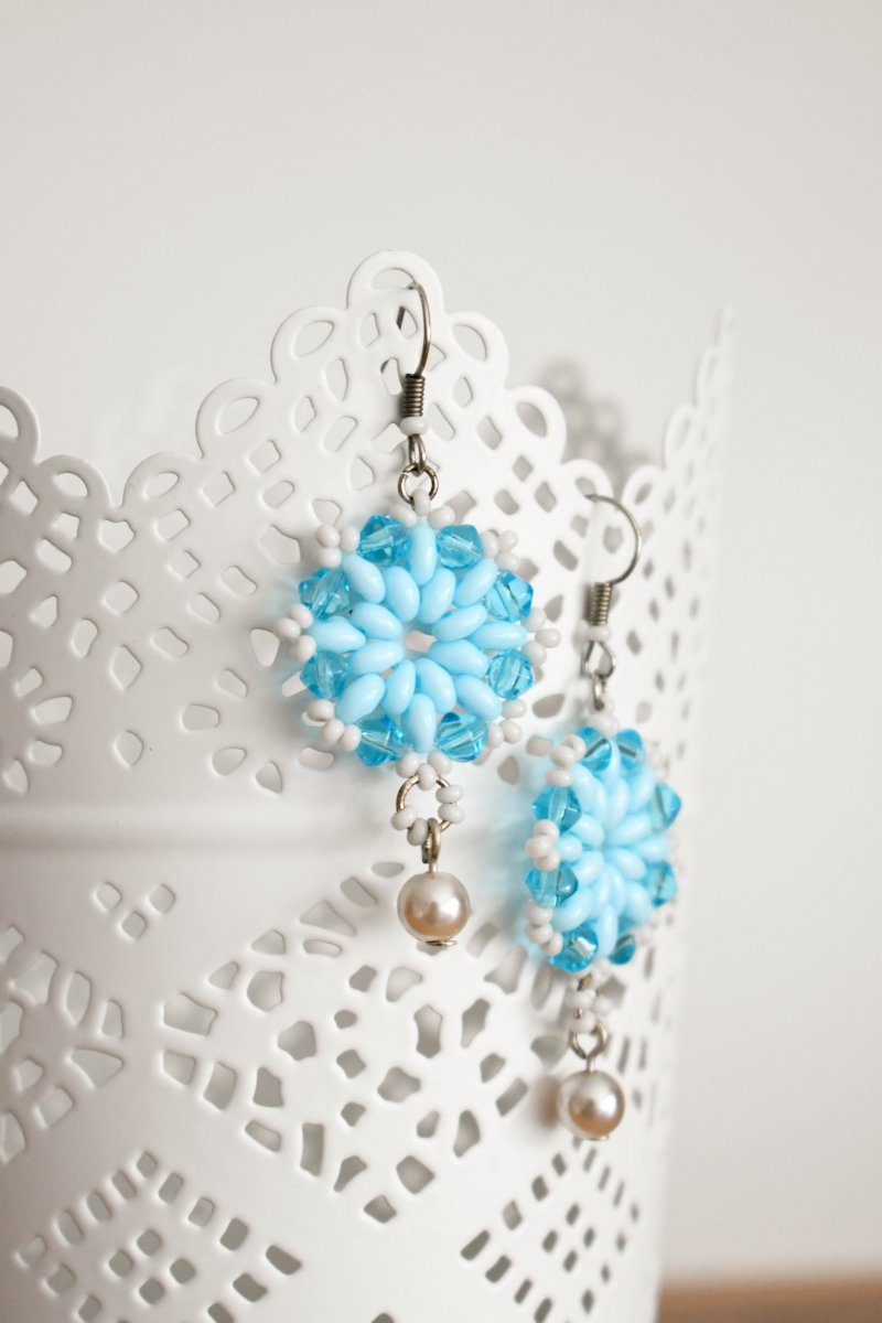 Kapky deště - náušnice