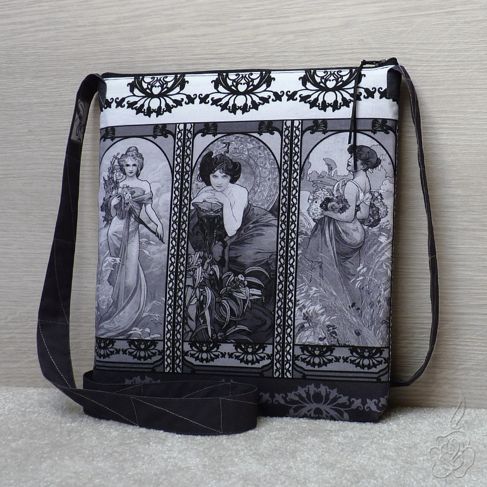 Černobílá taška Alfons Mucha