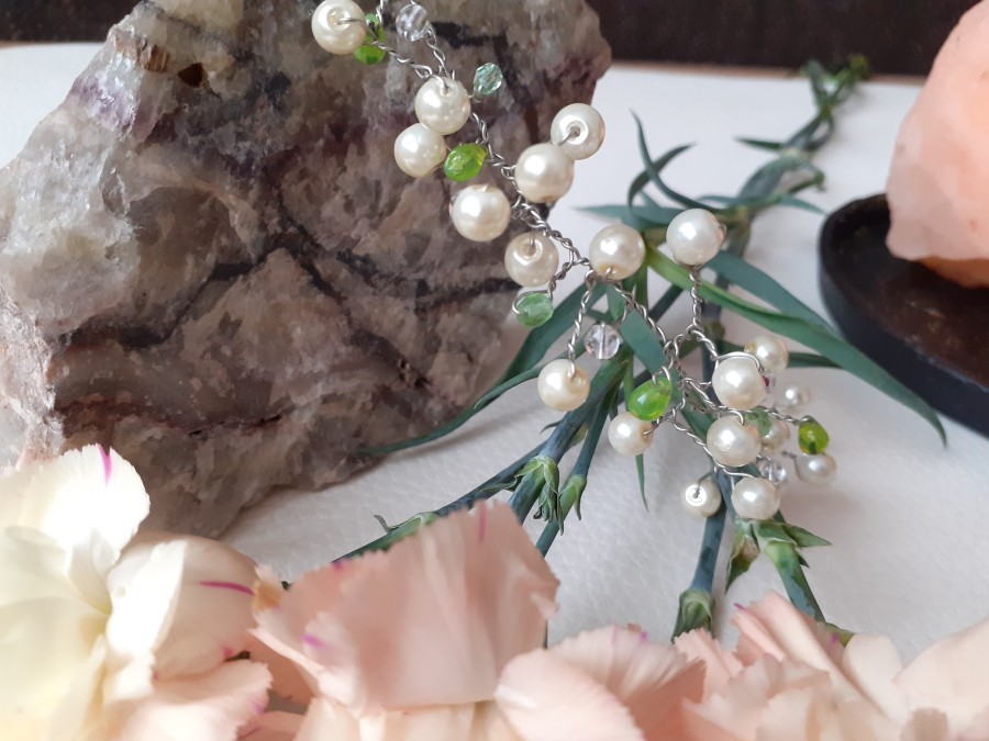 Ozdoba do vlasů z perliček krátký