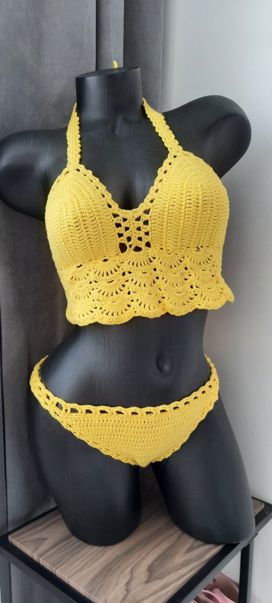 Háčkované  plavky  Neon vel.36