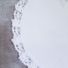Podzimní dekorační dýně v šedém provedení s aplikací bílé krajky šíře 20 mm