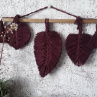 Macramé lístky " Burgunda "