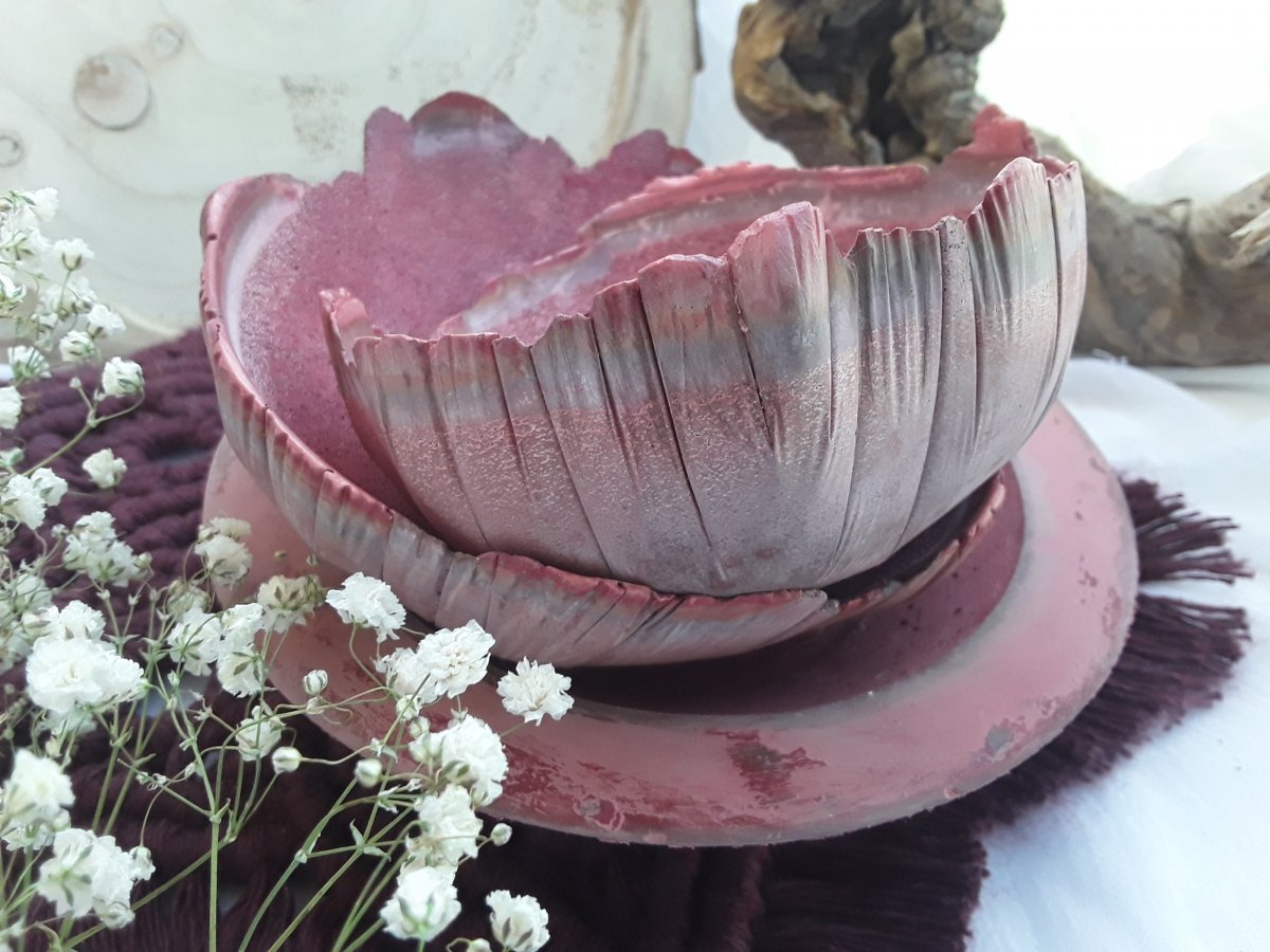 Betonové misky pro radost "Strorůž.-antracit"