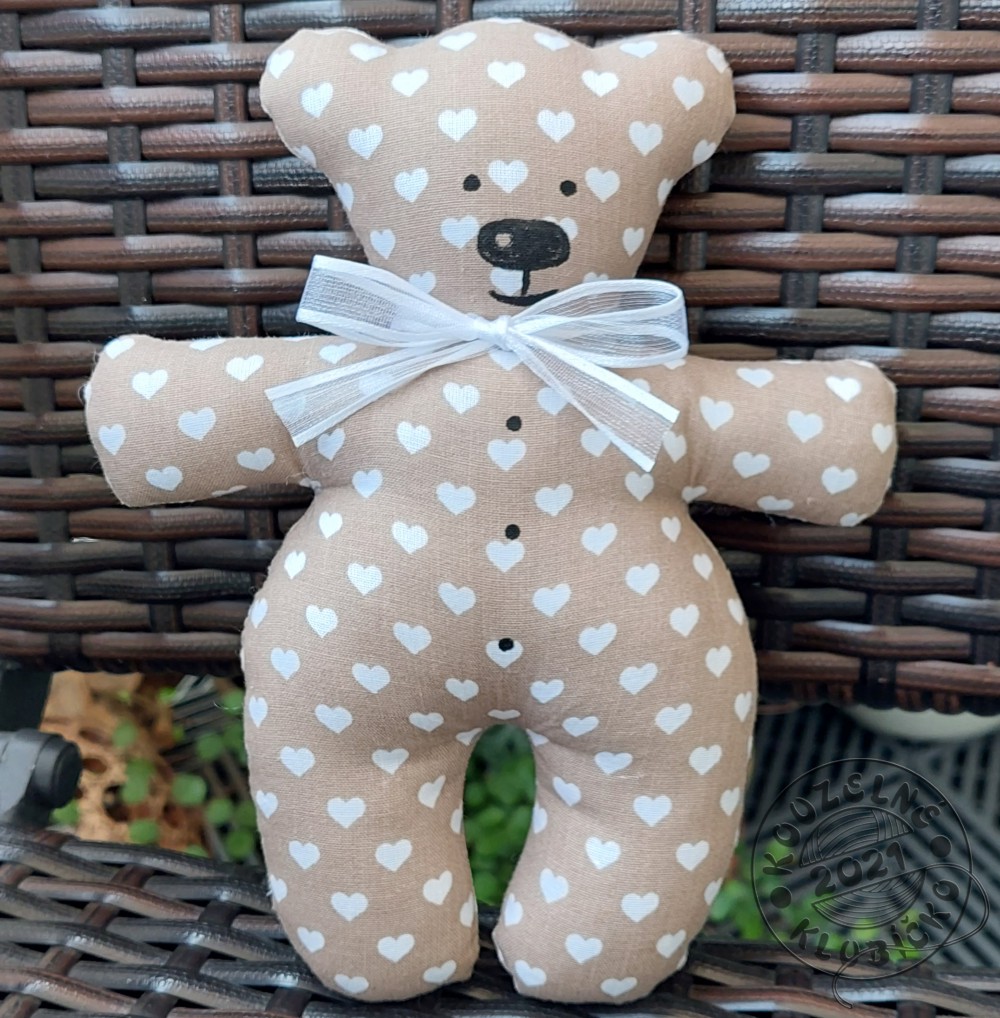 Medvídek SRDÍČKOVÝ béžový/světle hnědý