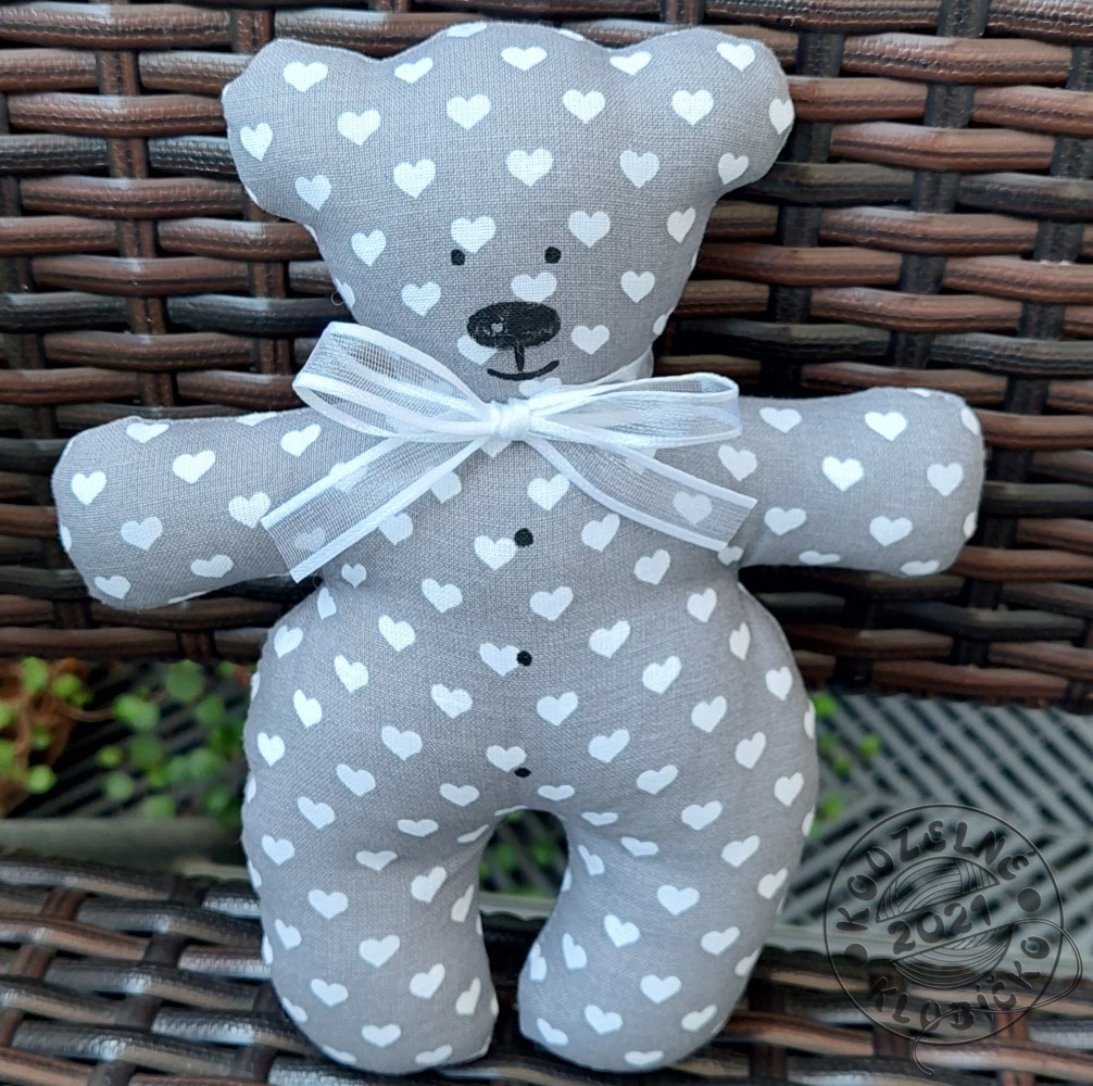 Medvídek SRDÍČKOVÝ šedý