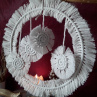 Velký macramé kruh " Ve spirále "