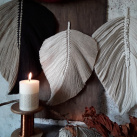 Triptych macramé lístečků "SLEVA"