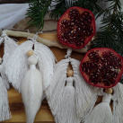 Vánoční ozdoba na stromeček-macramé