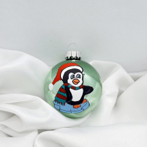 Vánoční ozdoby, koulička, baňka tučňák 