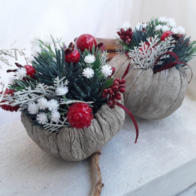 Beton-svícen s přízdobou "Přírodní betonu"