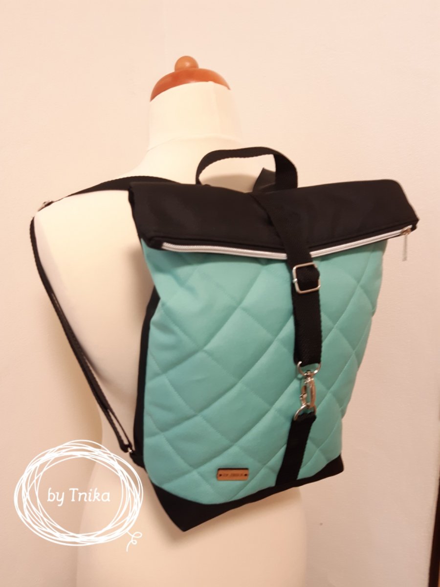 Batoh střední - mint a černý - PUFF