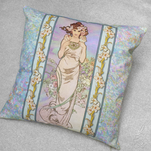 Polštář Alfons Mucha - Růže