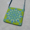 Menší kabelka s mandalou Dot Art - modro zelená