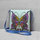Menší kabelka s barevným motýlem