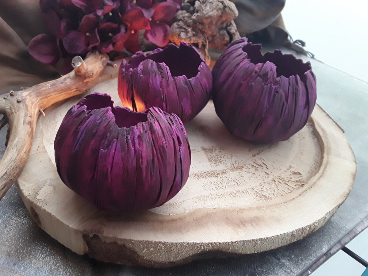 Betonové skořepiny "Vínová+magenta"