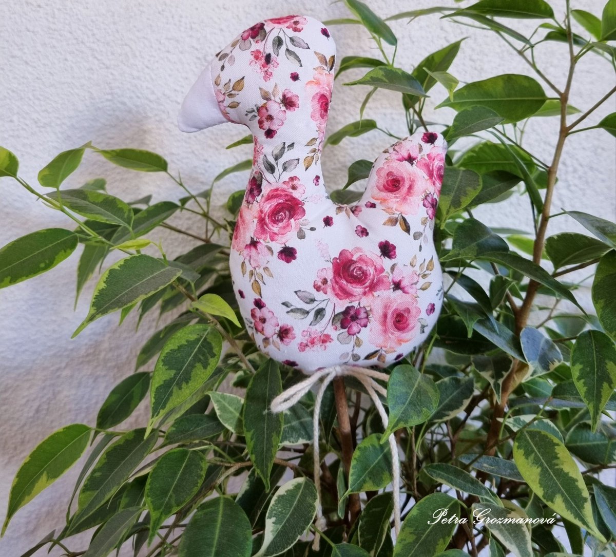 Husička na proutku - zápich do květináče, truhlíku.