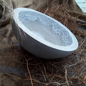 Betonová miska "Otisk krajky"