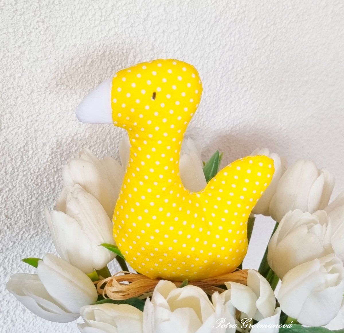 Husička na proutku - zápich do květináče, truhlíku.