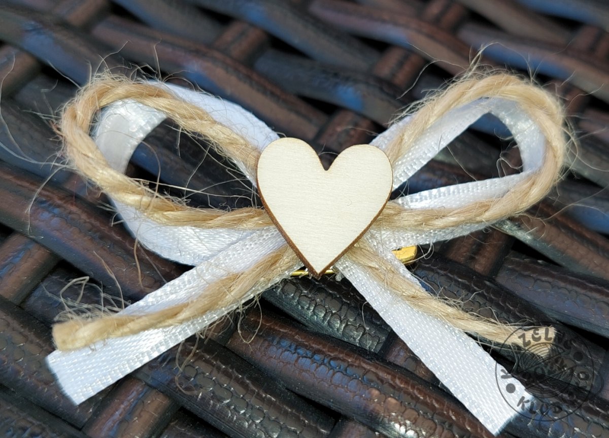 Svatební vývazek VELKÝ pro svědky nebo rodiče se srdíčkem