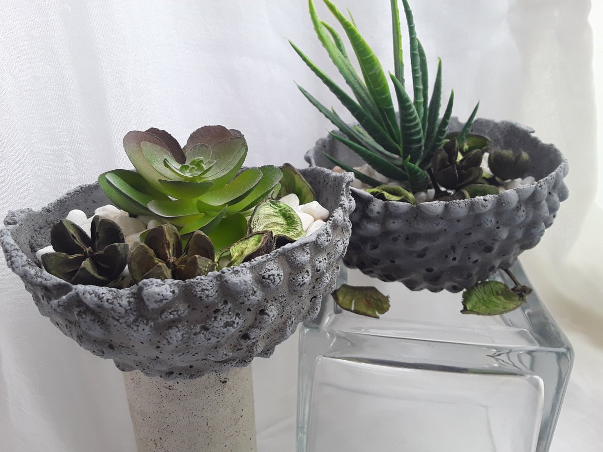 Betonové misky "Mačkané"