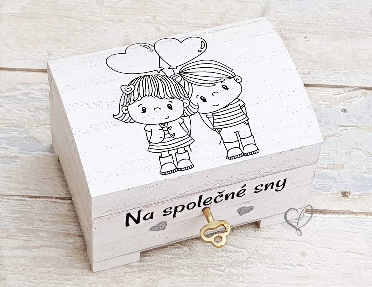 svatební truhlička na klíček