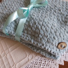 Ručně pletená žinylková deka pro miminko mentolová I.