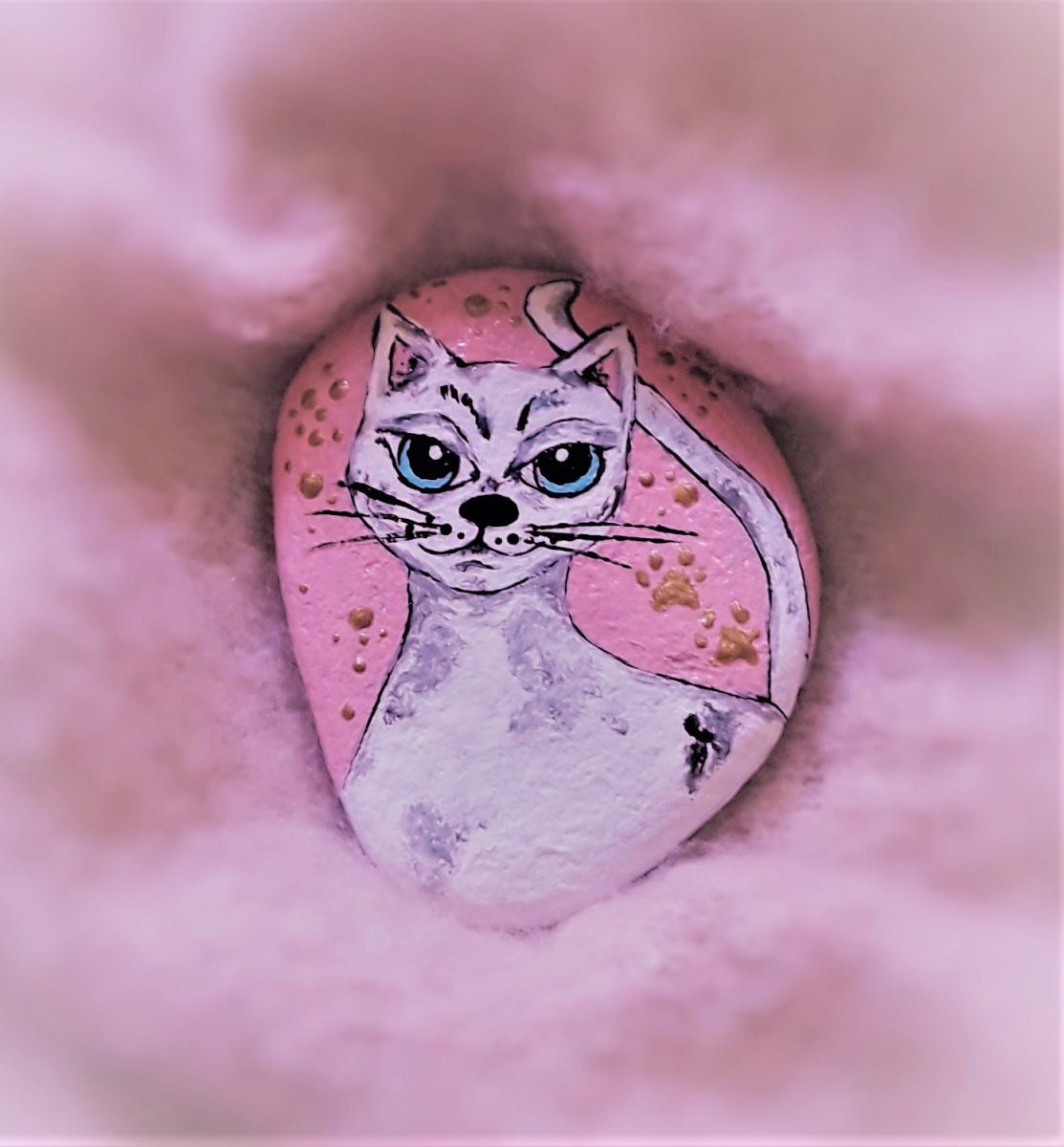 Bílá kočka modroočka