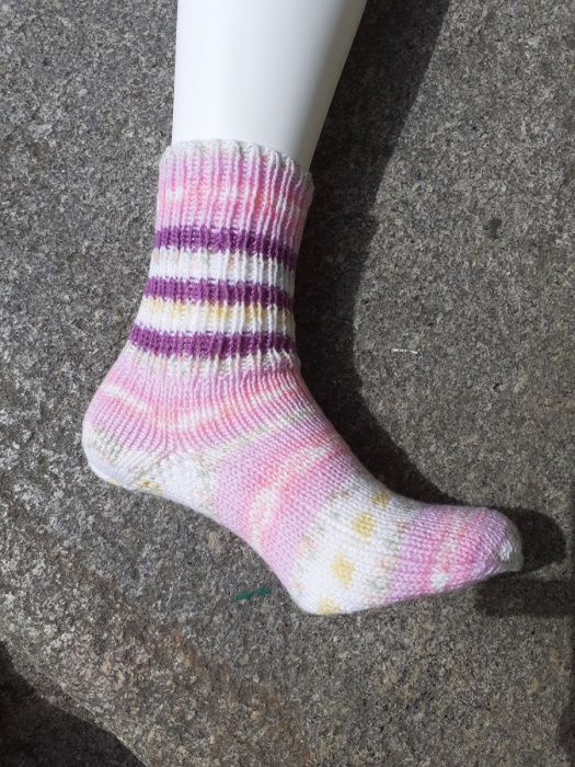 ponožky růžovo fialové