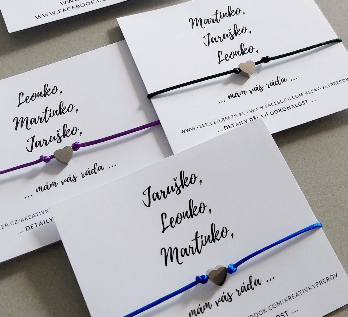 Náramky na přání 