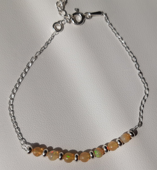 Náramek etiopský WELO opál Ag 925/1000