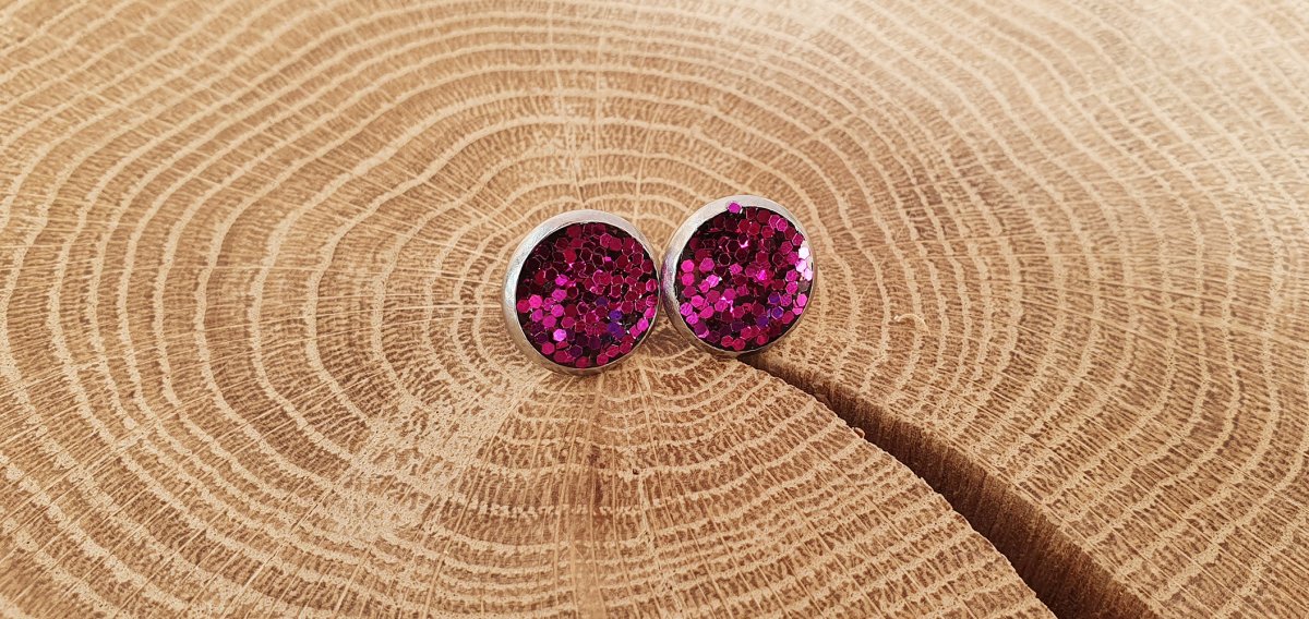 Náušnice Růžové 14 mm