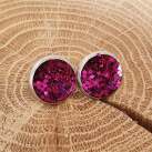 Náušnice Růžové 14 mm