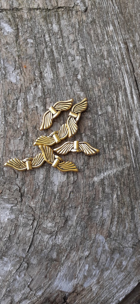 Andělská křídla 21x6,5x2,5mm mm zlatá
